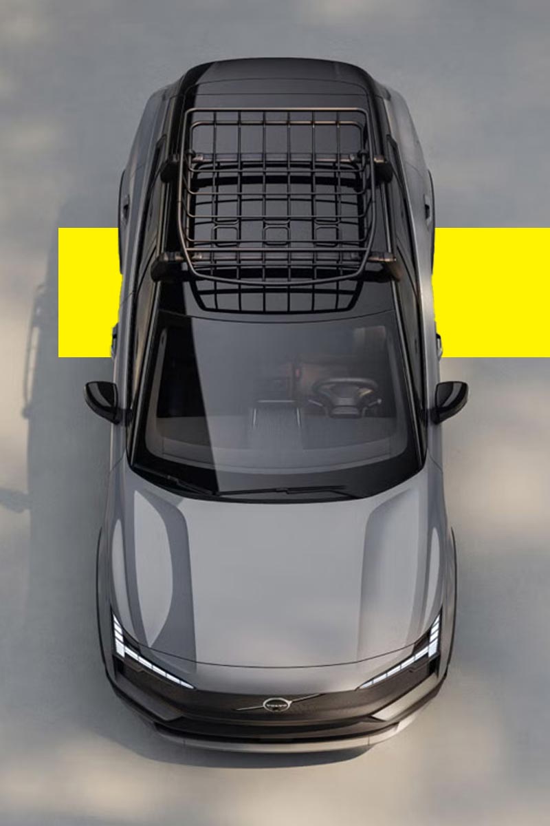 Bild zeigt den Volvo EX30 Cross Country von Oben