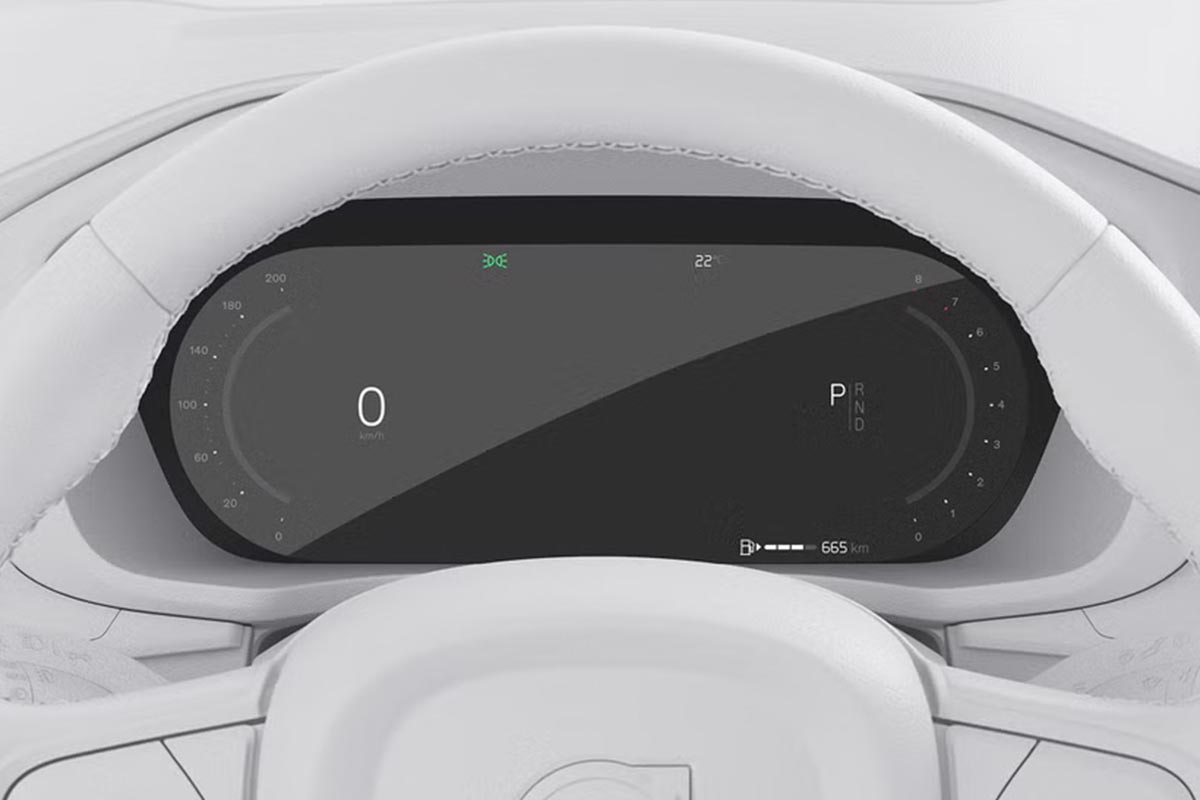 Bild zeigt den Digital Tacho des Volvo XC60 Facelift