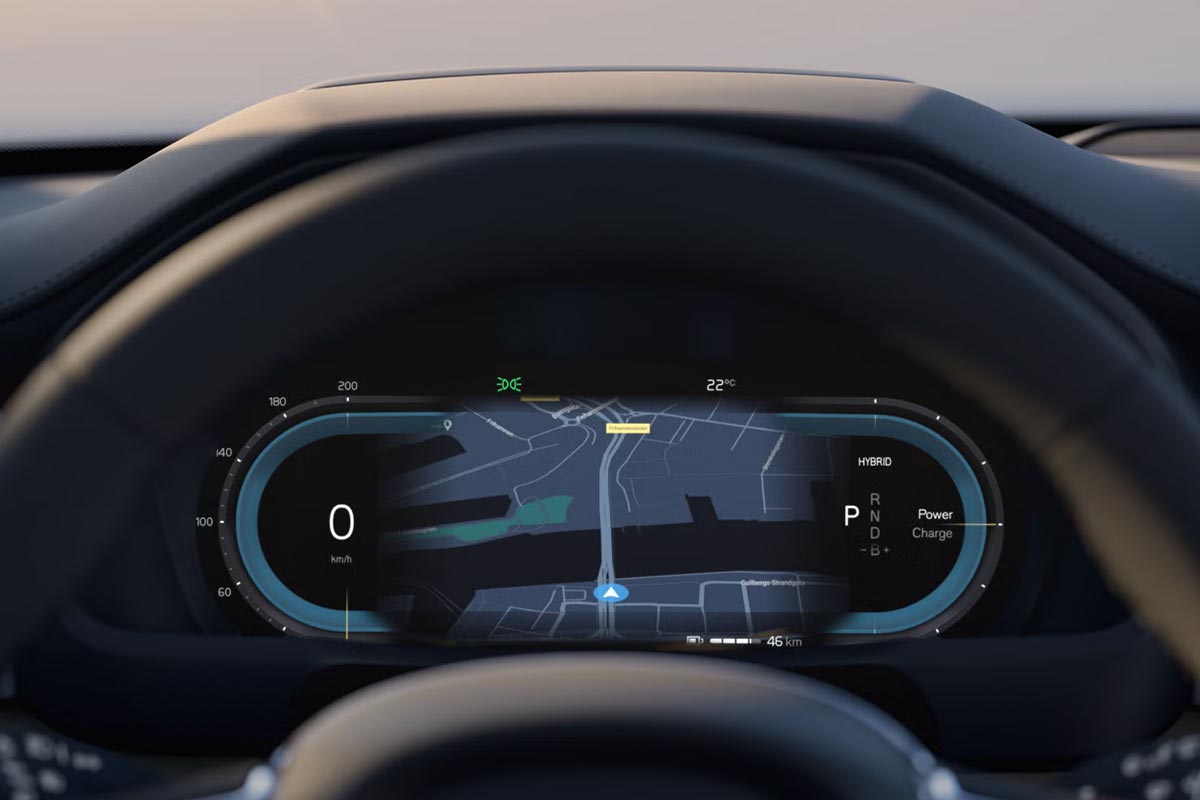 Bild zeigt den Digital Tacho vom neuen Volvo XC90